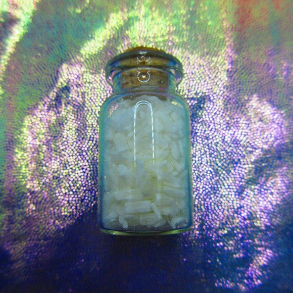 Selenite Gemstone Shards In A Bottle Embellishments Natural Semi Precious - Picture 3 of 3